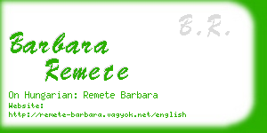 barbara remete business card